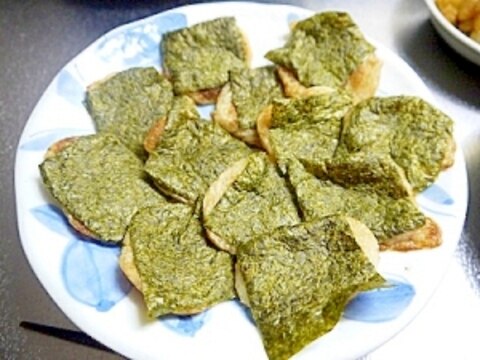 焼いてからめて巻くだけ♪山芋磯辺焼き